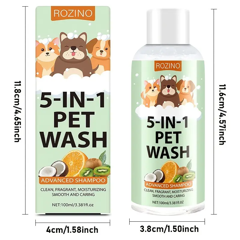 5-in-1 Pet Shampoo & Conditioner – Deep Clean & Fresh Scent (100ml)