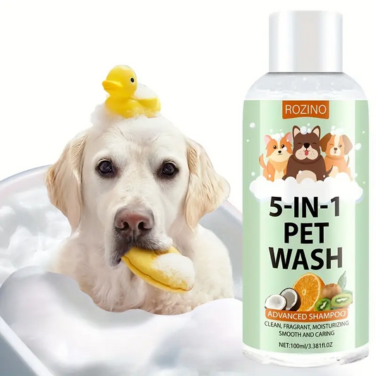 5-in-1 Pet Shampoo & Conditioner – Deep Clean & Fresh Scent (100ml)