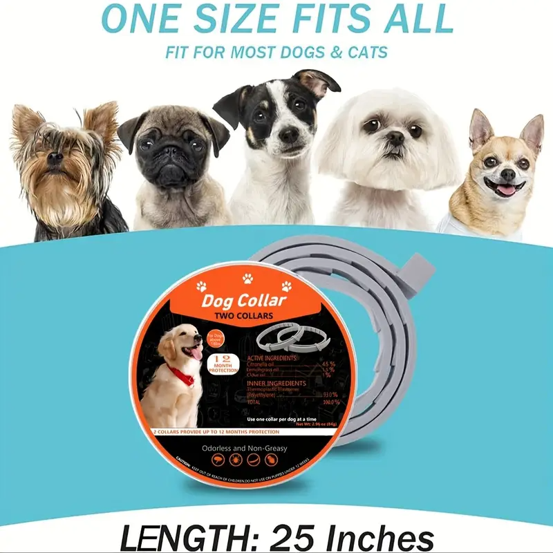 Dog Flea & Tick Collar – Vet-Recommended, 12-Month Protection